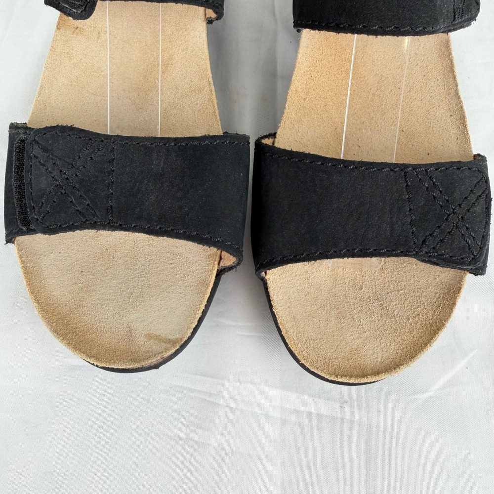 Dansko Maurice Black Nubuck Leather Wedge Slide Sandals Womens 9 - Picture 6 of 10